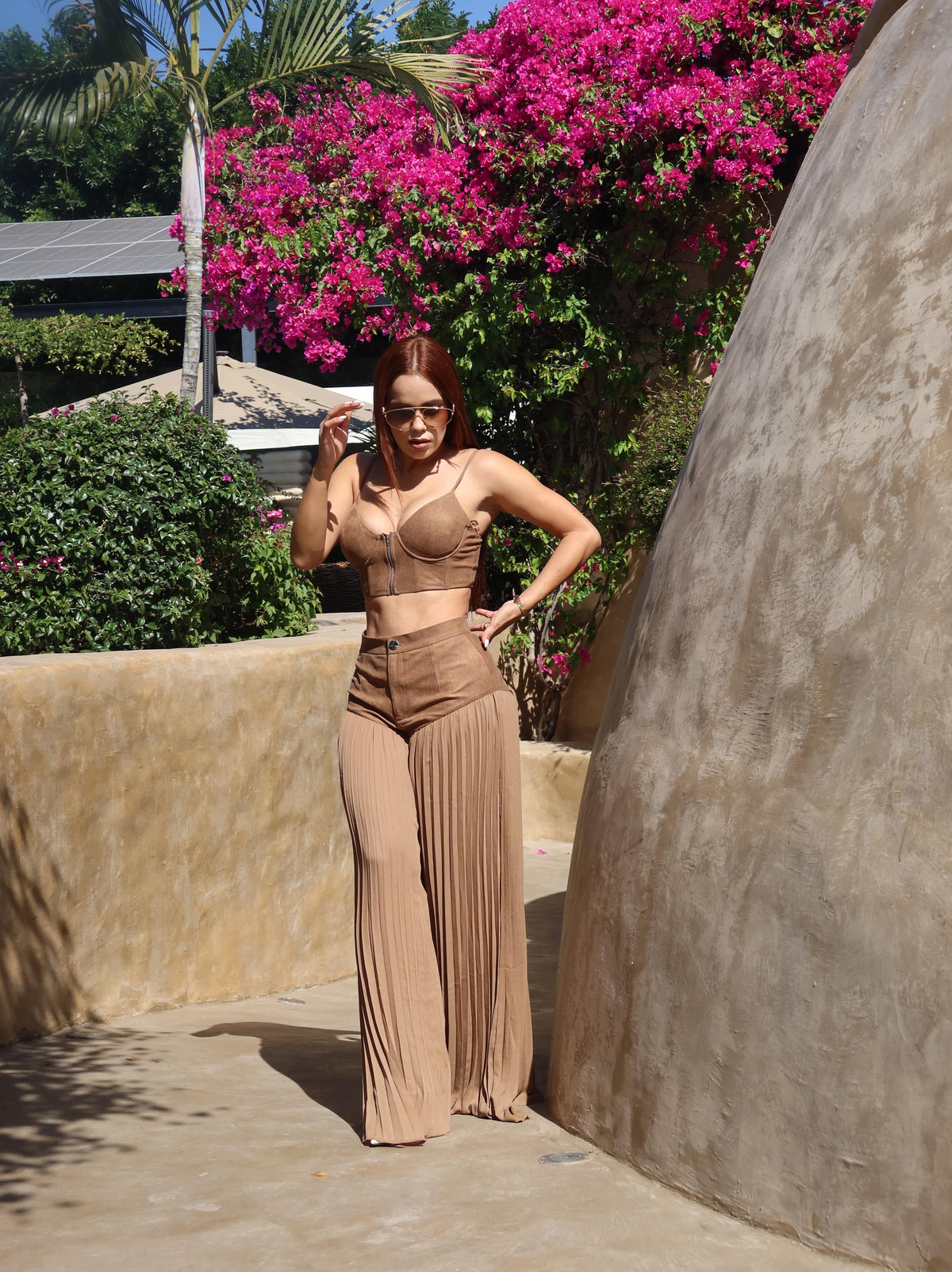 SET CAFÉ TOP Y PANTS BRISA