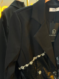 Blazer negro, brillos