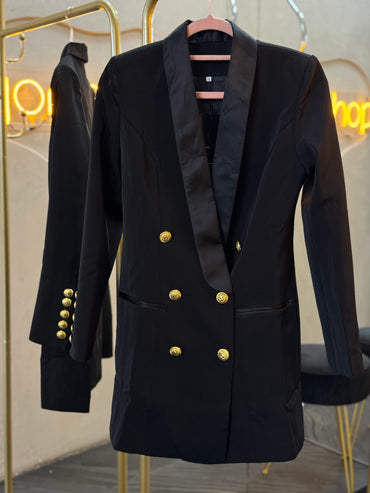 Blazer vestido elegante negro