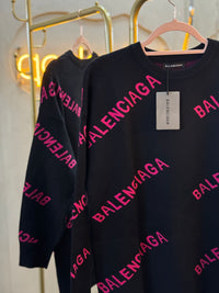 Suerte oversize negro-rosa