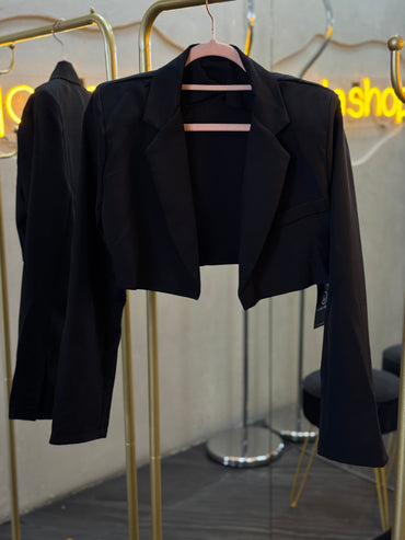 Blazer corto negro