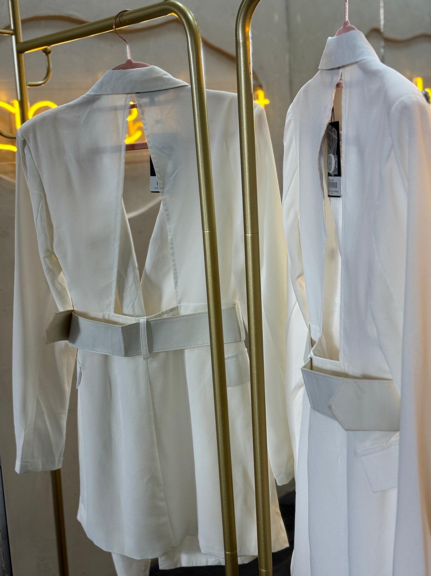 Blazer blanco brillos