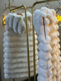 Chaleco peluche blanco