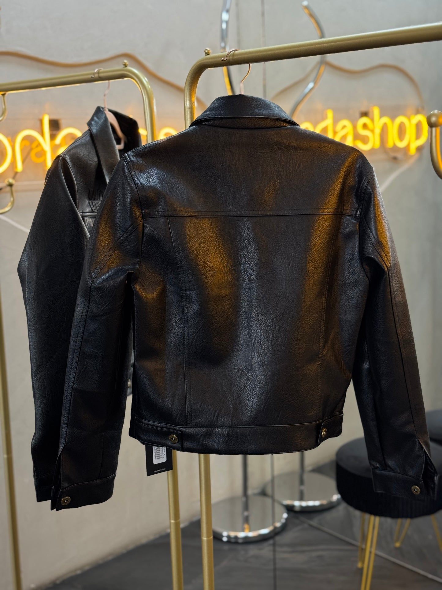 CHAMARRA MM NEGRA PIEL