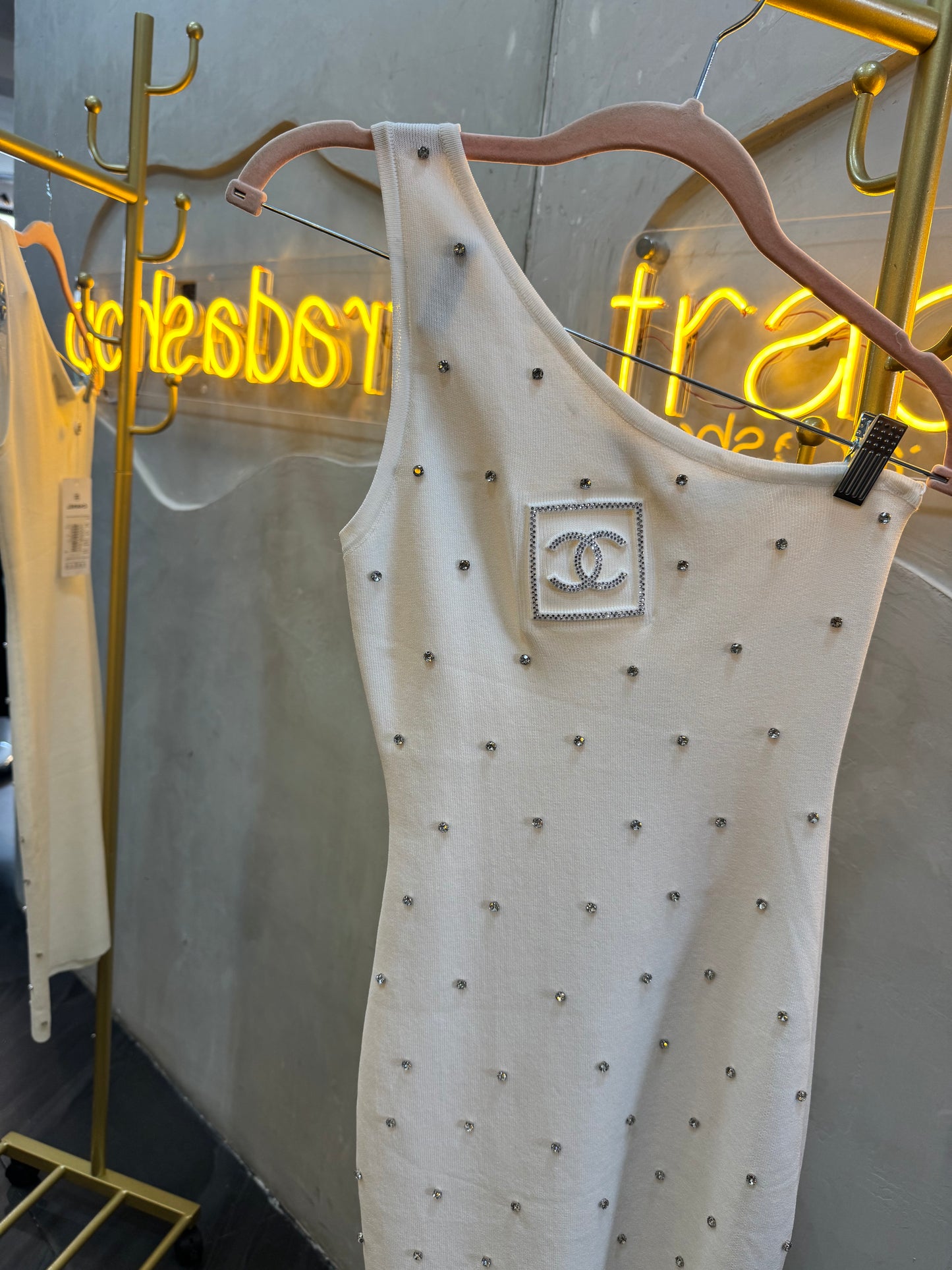 Vestido blanco brillos