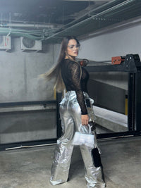 Pantalón plastificado