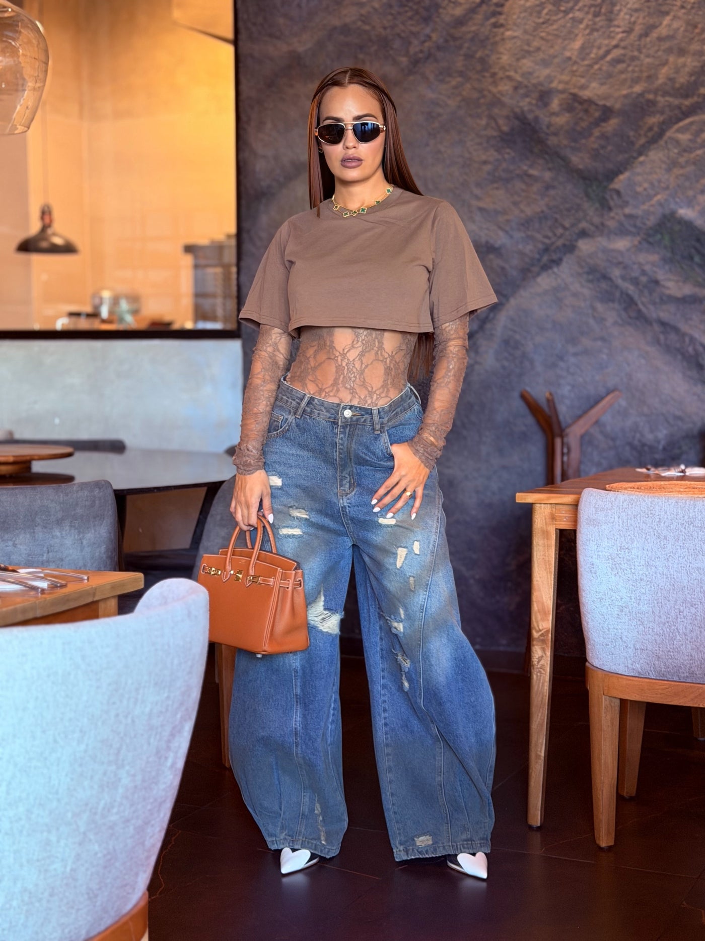 BODY TOP BROWN