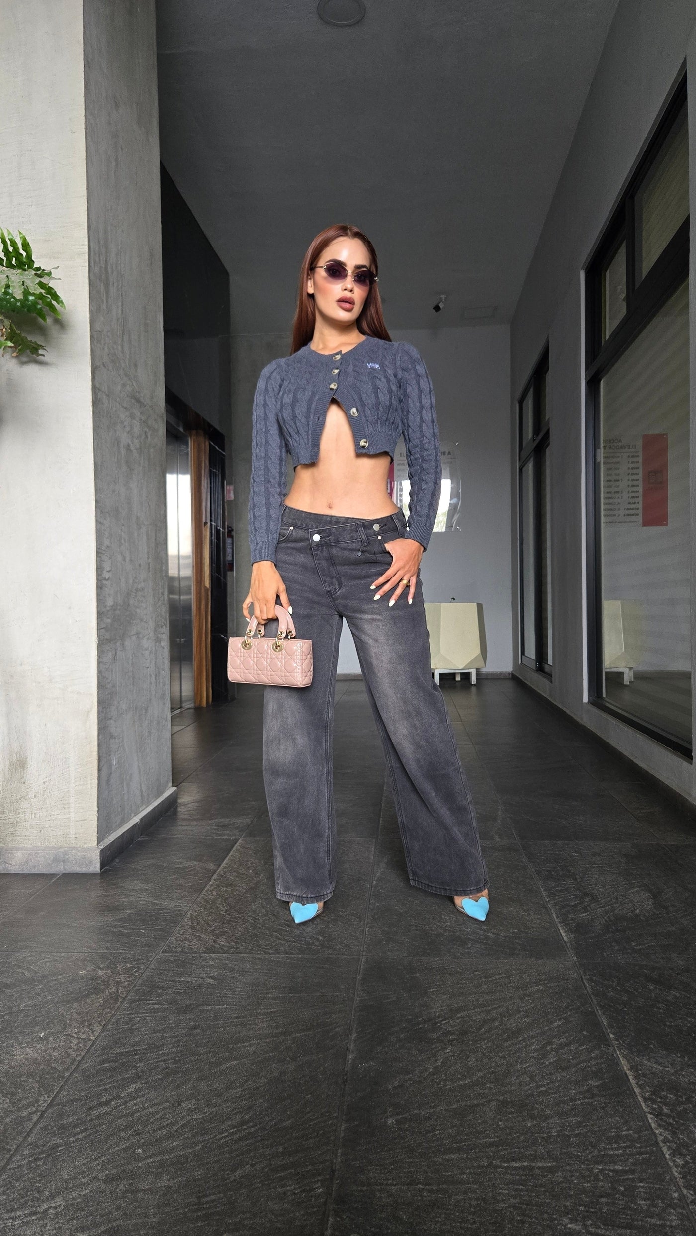 Pantalon mezclilla gris