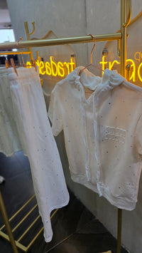 Set blanco cristales