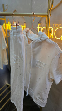 Set blanco cristales