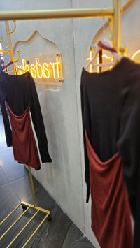 Vestido negro con tinto