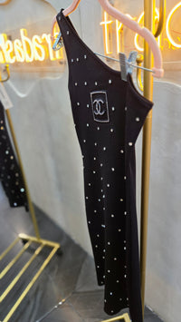 Vestido negro cristales