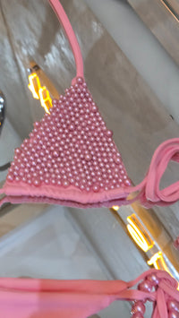 Traje de baño rosa perlas